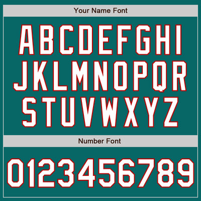 Custom Teal White-Red Authentic Baseball Jersey