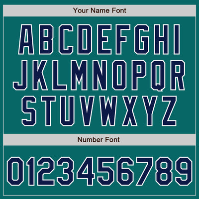 Custom Teal Navy-White Authentic Baseball Jersey