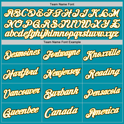 Custom Teal Gold-Black Authentic Throwback Basketball Jersey