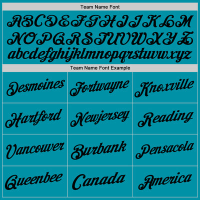 Custom Teal Black Authentic Throwback Basketball Jersey