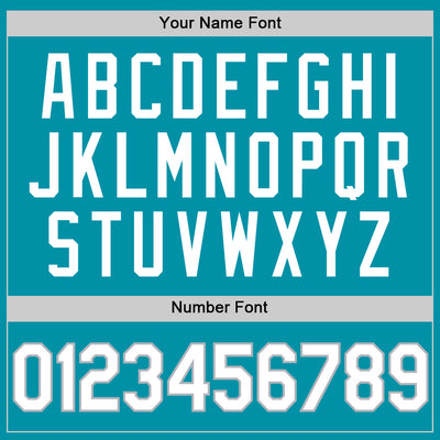 Custom Teal White-Gray Authentic Throwback Basketball Jersey