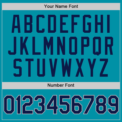 Custom Teal Navy-Gray Authentic Throwback Basketball Jersey