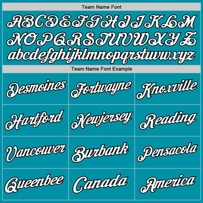 Custom Teal White-Black Authentic Throwback Basketball Jersey