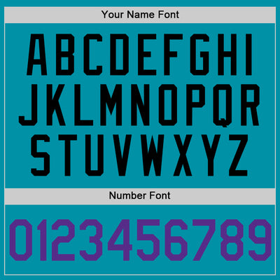 Custom Teal Purple-Black Authentic Throwback Basketball Jersey