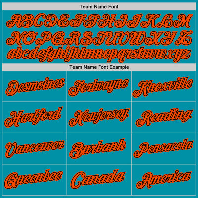 Custom Teal Orange-Black Authentic Throwback Basketball Jersey