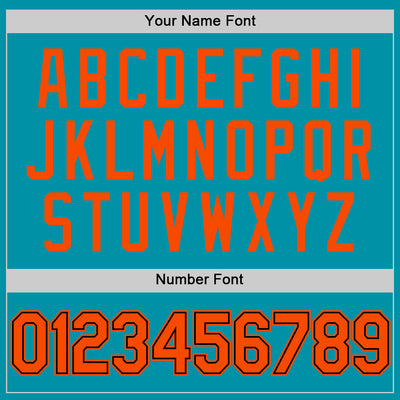 Custom Teal Orange-Black Authentic Throwback Basketball Jersey