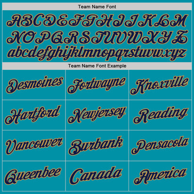 Custom Teal Navy-Old Gold Authentic Throwback Basketball Jersey