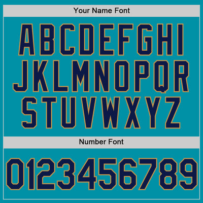 Custom Teal Navy-Old Gold Authentic Throwback Basketball Jersey