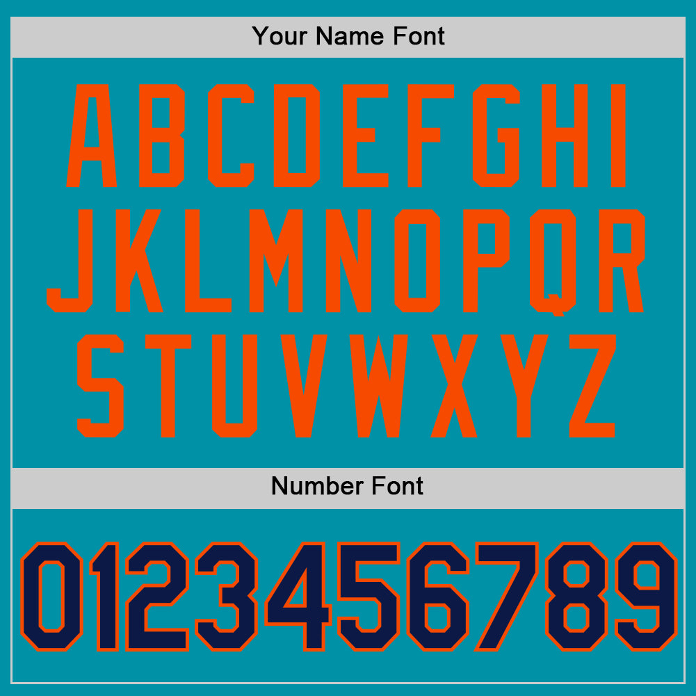 Custom Teal Navy-Orange Authentic Throwback Basketball Jersey