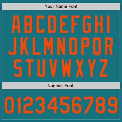 Custom Teal Orange Authentic Baseball Jersey