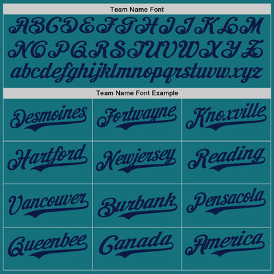 Custom Teal Navy Authentic Baseball Jersey