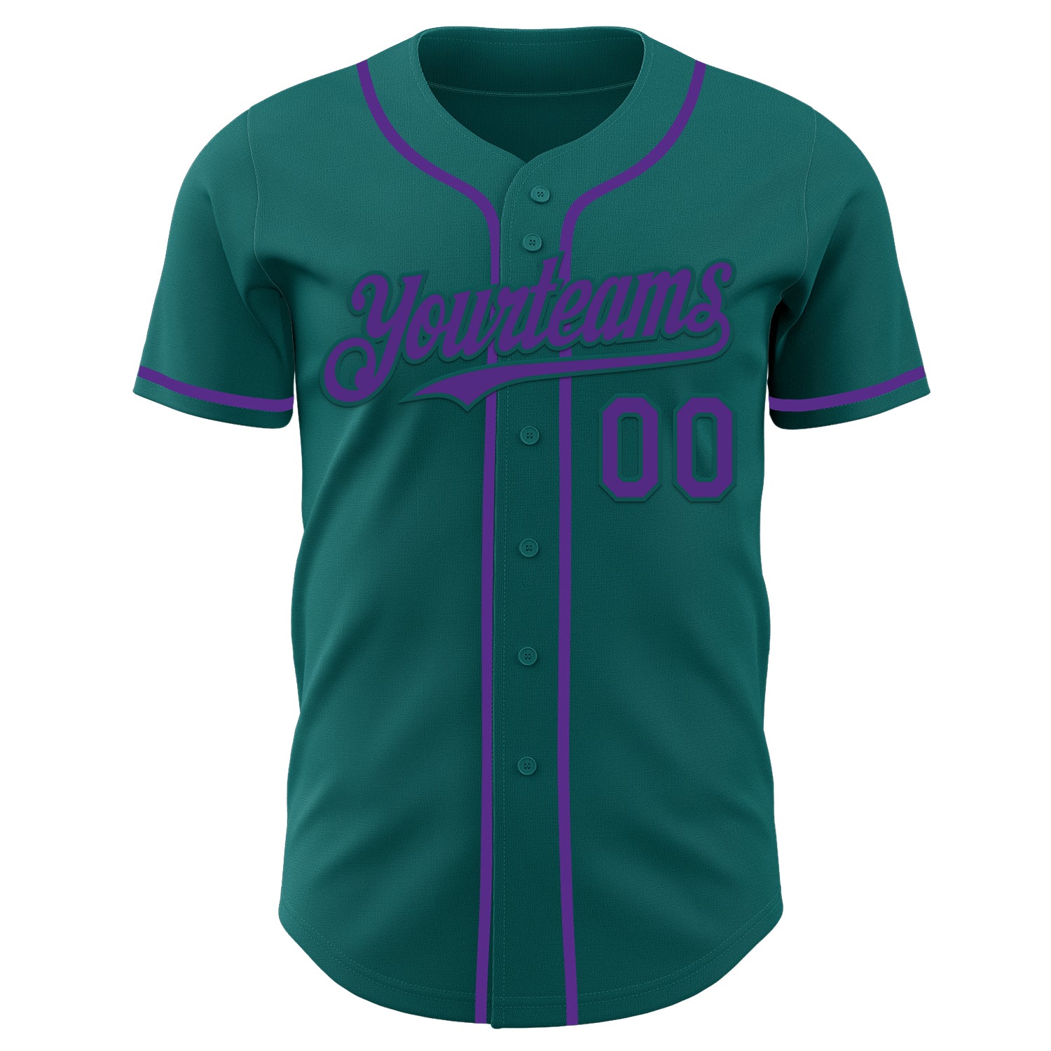 Custom Teal Purple Authentic Baseball Jersey