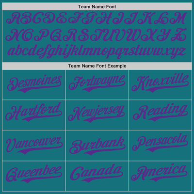 Custom Teal Purple Authentic Baseball Jersey