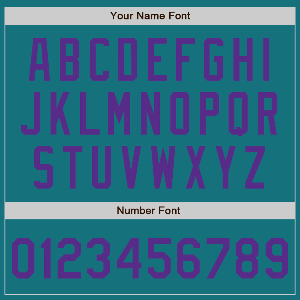 Custom Teal Purple Authentic Baseball Jersey