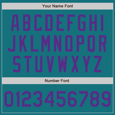 Custom Teal Purple Authentic Baseball Jersey