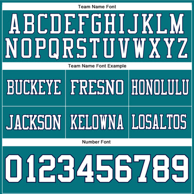 Custom Teal White-Navy Authentic Football Jersey