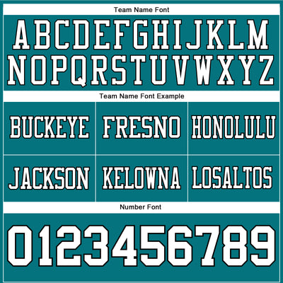 Custom Teal White-Black Authentic Football Jersey