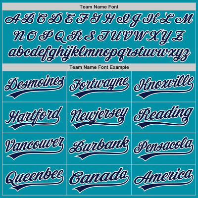 Custom Stitched Teal Navy-White Baseball Pullover Sweatshirt Hoodie