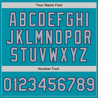 Custom Stitched Teal Gray-Navy Baseball Pullover Sweatshirt Hoodie