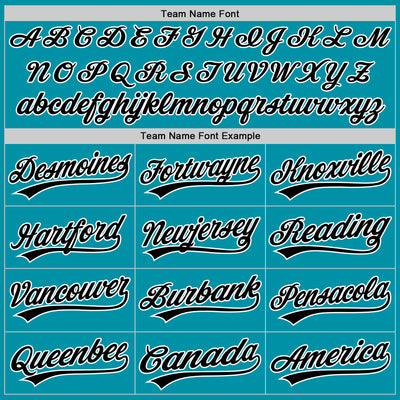 Custom Stitched Teal Black-White Baseball Pullover Sweatshirt Hoodie