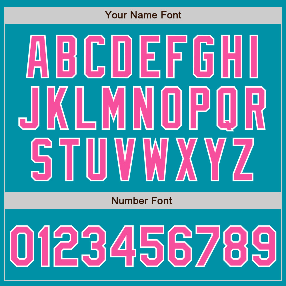 Custom Stitched Teal Pink-White Baseball Pullover Sweatshirt Hoodie