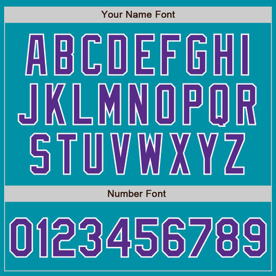 Custom Stitched Teal Purple-White Baseball Pullover Sweatshirt Hoodie