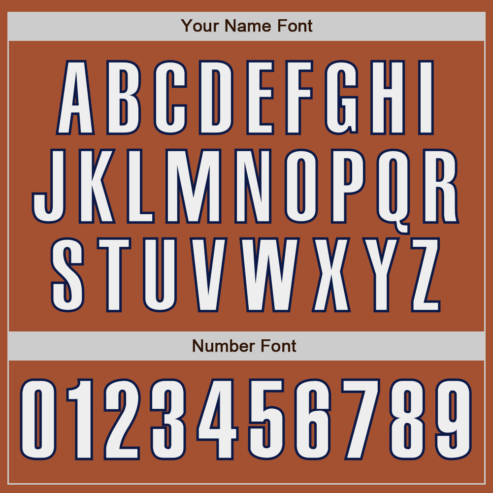 Custom Texas Orange White-Navy Authentic Baseball Jersey