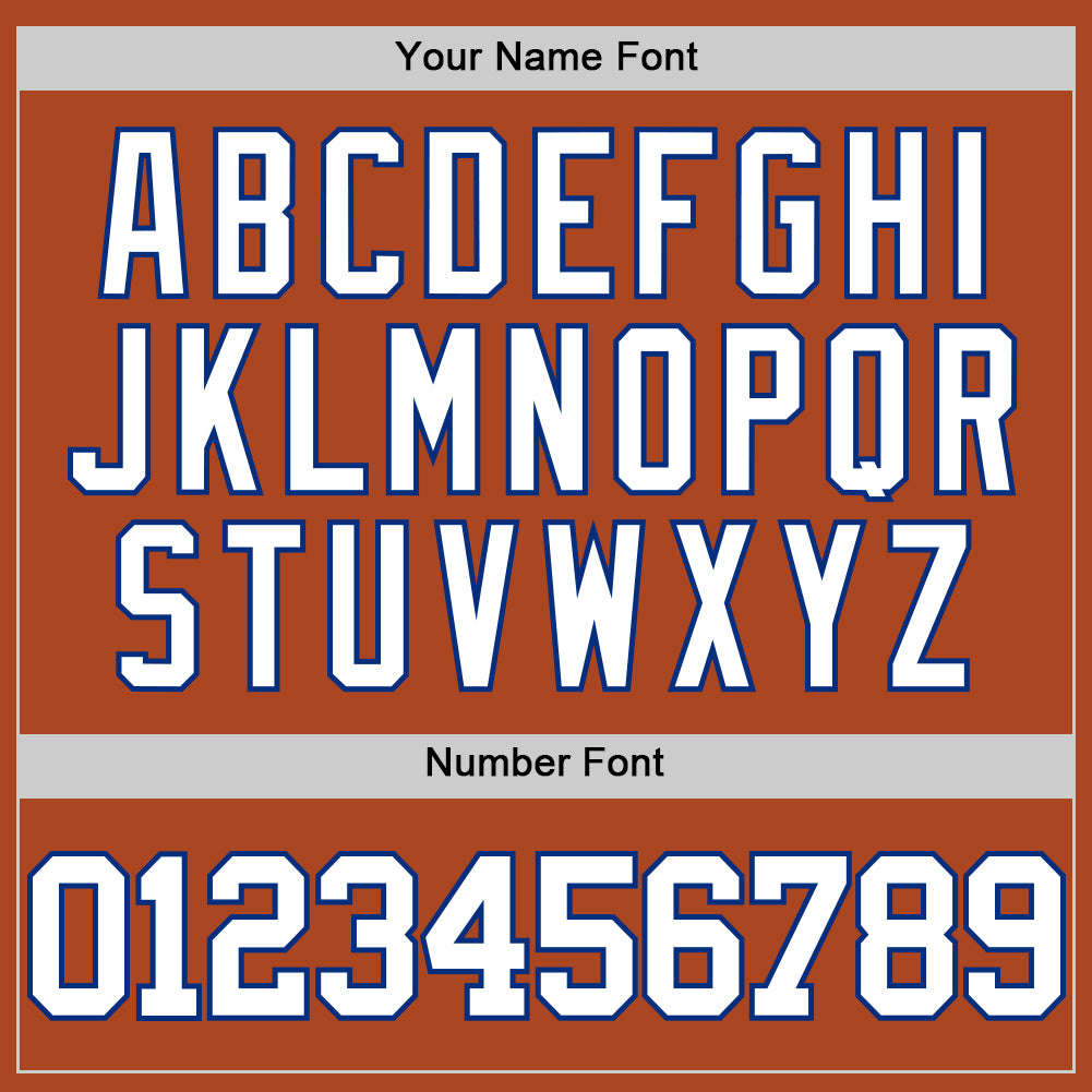 Custom Texas Orange White-Royal Authentic Basketball Jersey