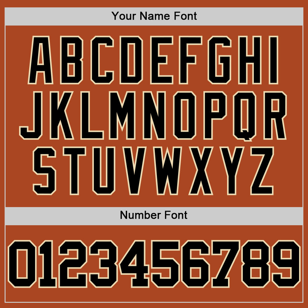 Custom Texas Orange Black-Cream Authentic Basketball Jersey