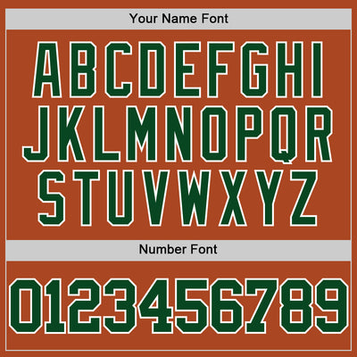 Custom Texas Orange Green-White Authentic Basketball Jersey