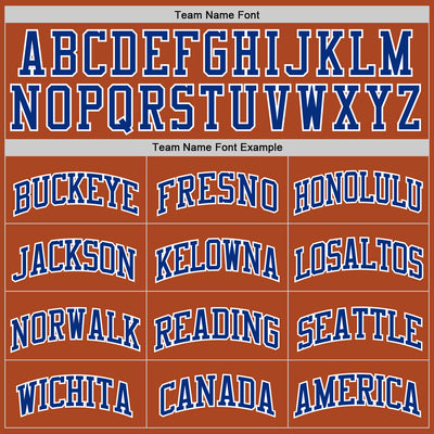 Custom Texas Orange Royal-White Authentic Basketball Jersey
