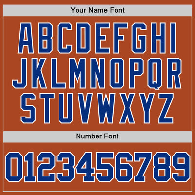 Custom Texas Orange Royal-White Authentic Basketball Jersey