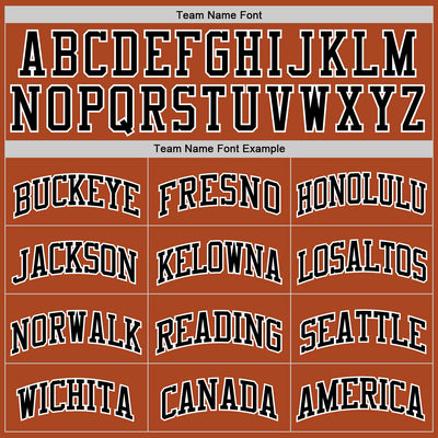 Custom Texas Orange Black-White Authentic Basketball Jersey