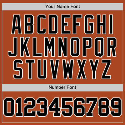 Custom Texas Orange Black-White Authentic Basketball Jersey