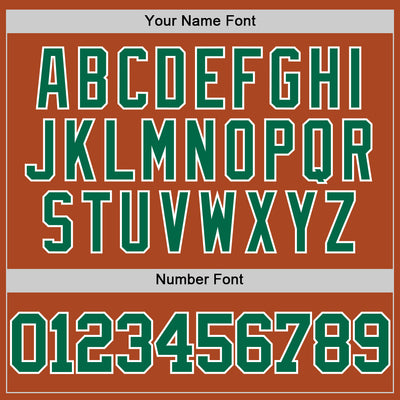 Custom Texas Orange Kelly Green-White Authentic Basketball Jersey