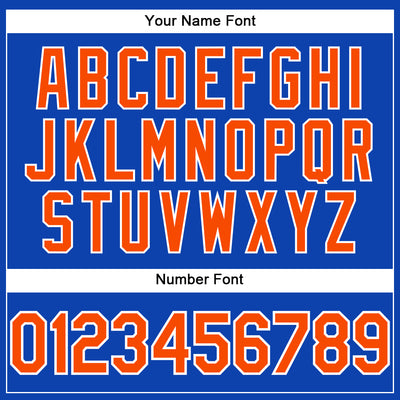 Custom Thunder Blue Orange-White Performance T-Shirt