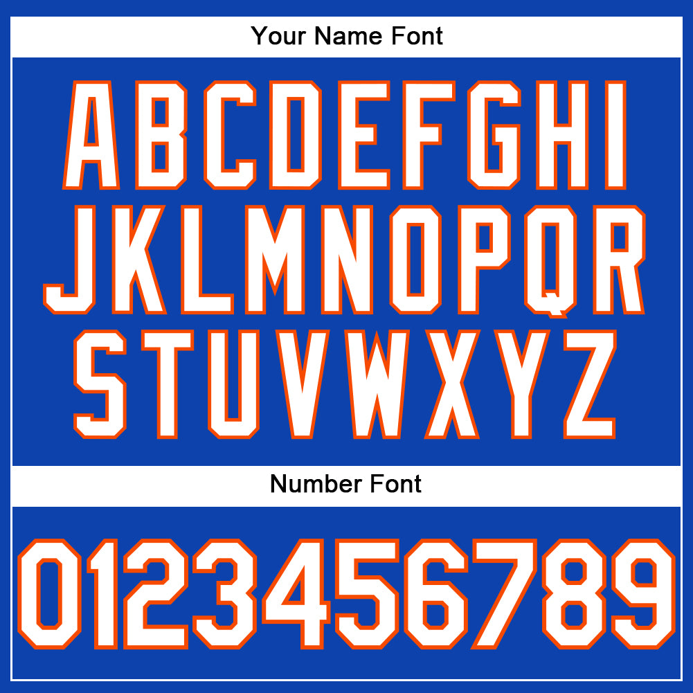 Custom Thunder Blue White-Orange Performance T-Shirt