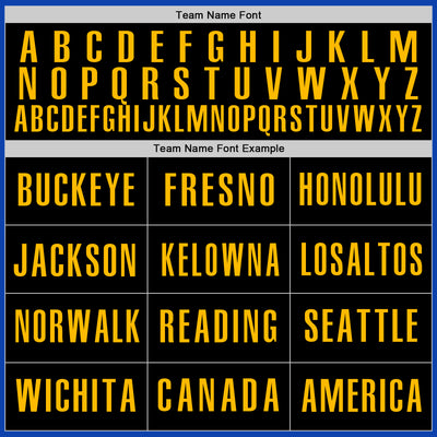 Custom Thunder Blue Gold-Black Authentic Baseball Jersey