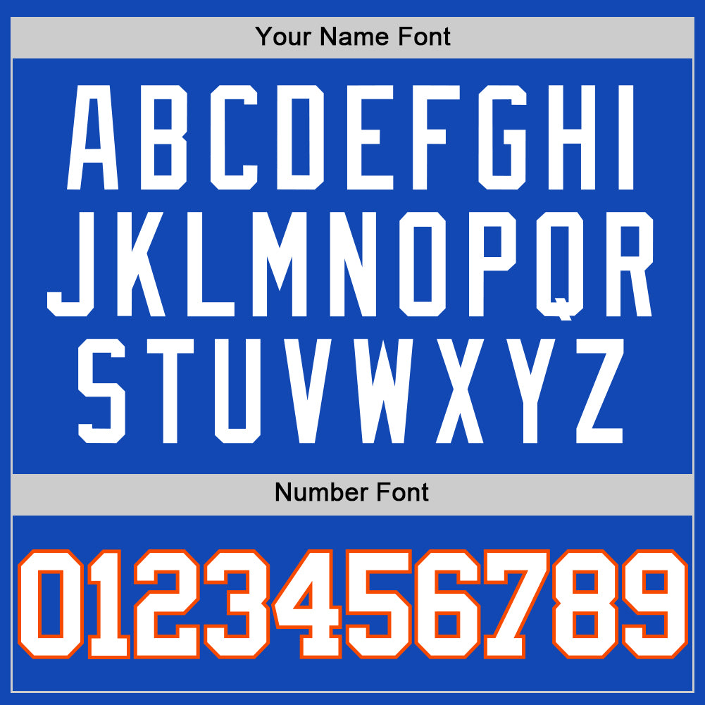 Custom Thunder Blue White-Orange Authentic Basketball Jersey