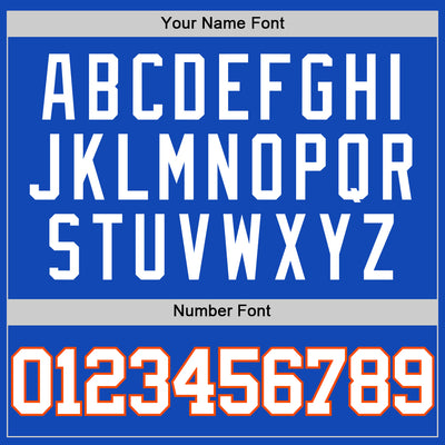 Custom Thunder Blue White-Orange Authentic Basketball Jersey