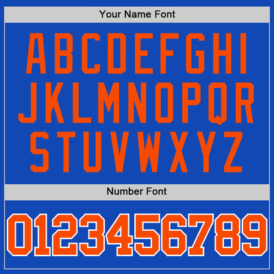 Custom Thunder Blue Orange-White Authentic Basketball Jersey