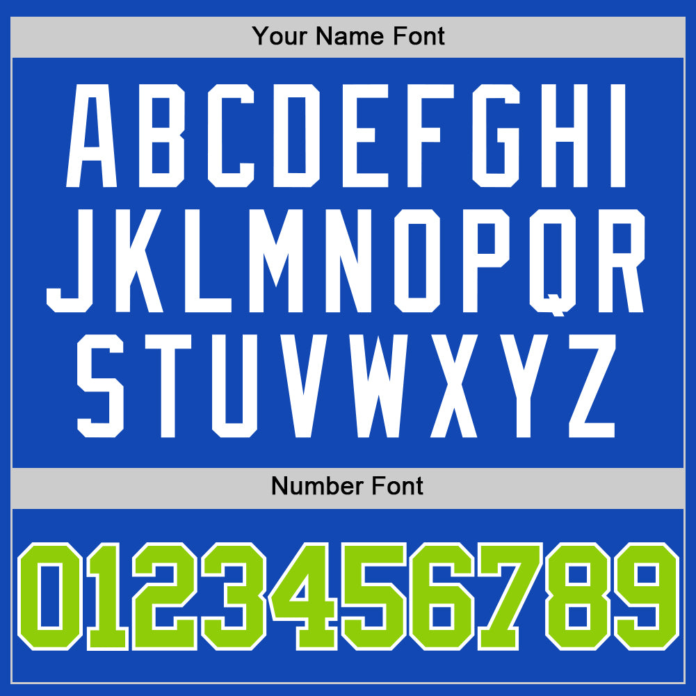 Custom Thunder Blue Neon Green-White Authentic Basketball Jersey