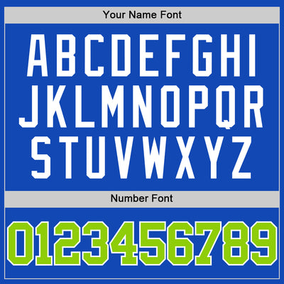 Custom Thunder Blue Neon Green-White Authentic Basketball Jersey