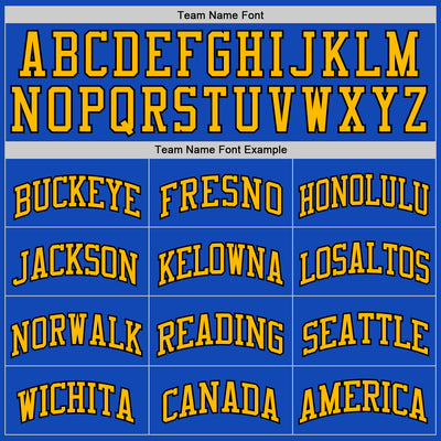 Custom Thunder Blue Black-Gold Authentic Basketball Jersey