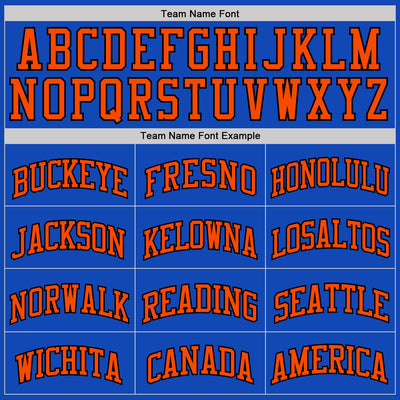 Custom Thunder Blue Black-Orange Authentic Basketball Jersey