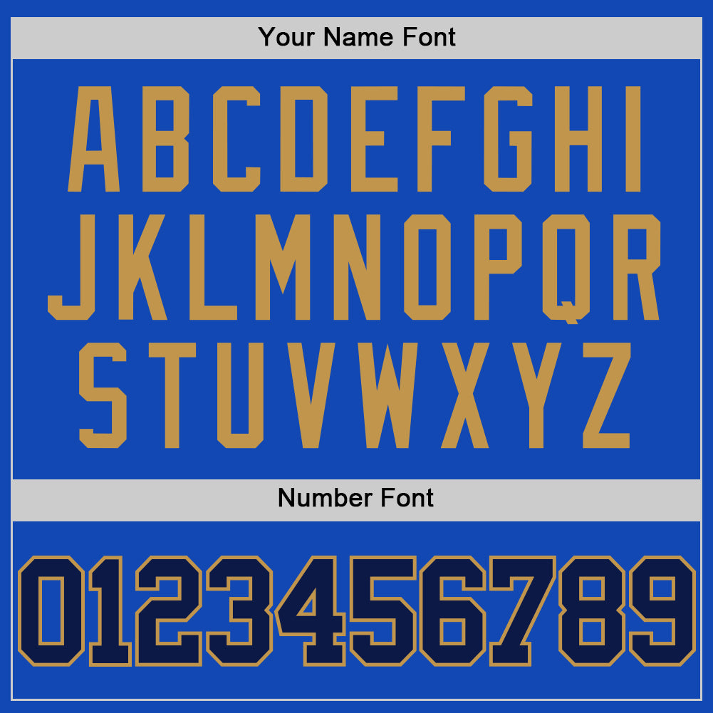 Custom Thunder Blue Navy-Old Gold Authentic Basketball Jersey