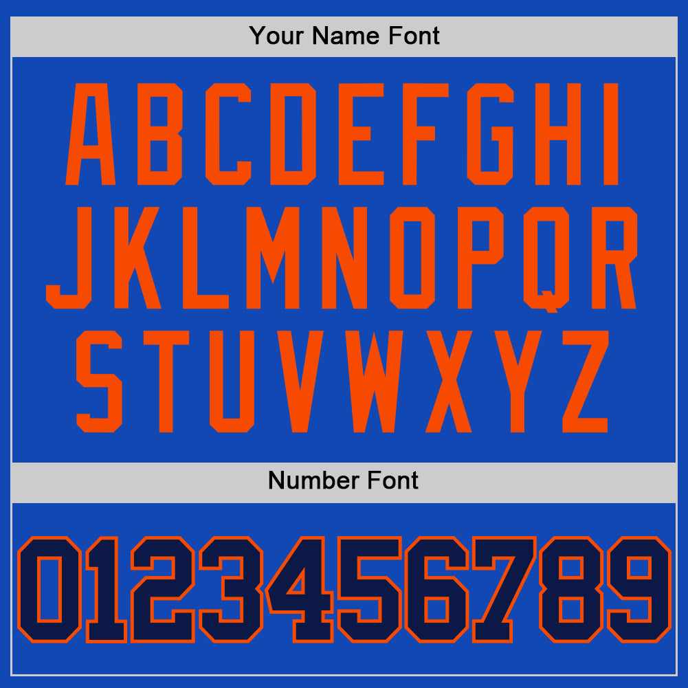 Custom Thunder Blue Navy-Orange Authentic Basketball Jersey