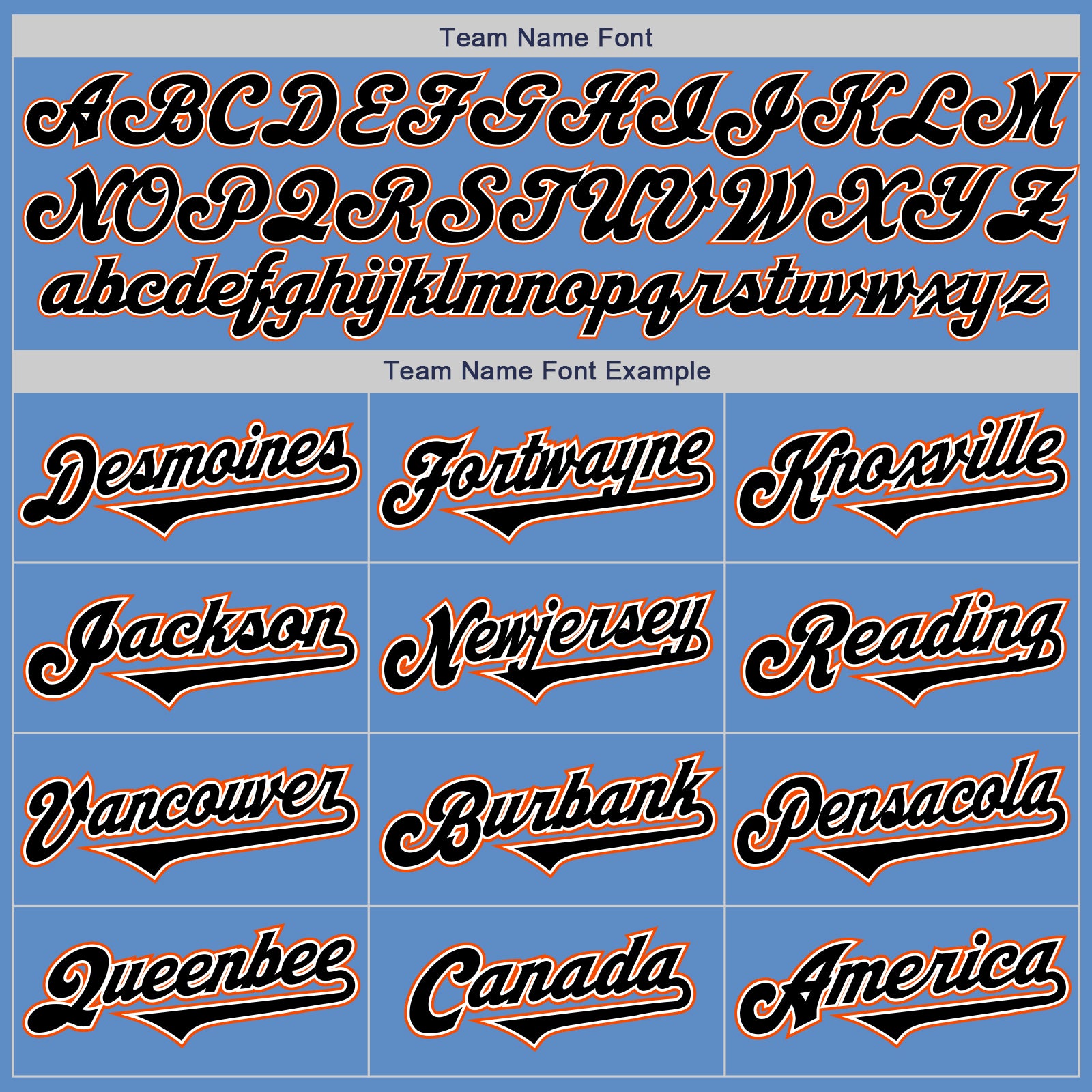 Custom Powder Blue Black-Orange Authentic Two Tone Baseball Jersey