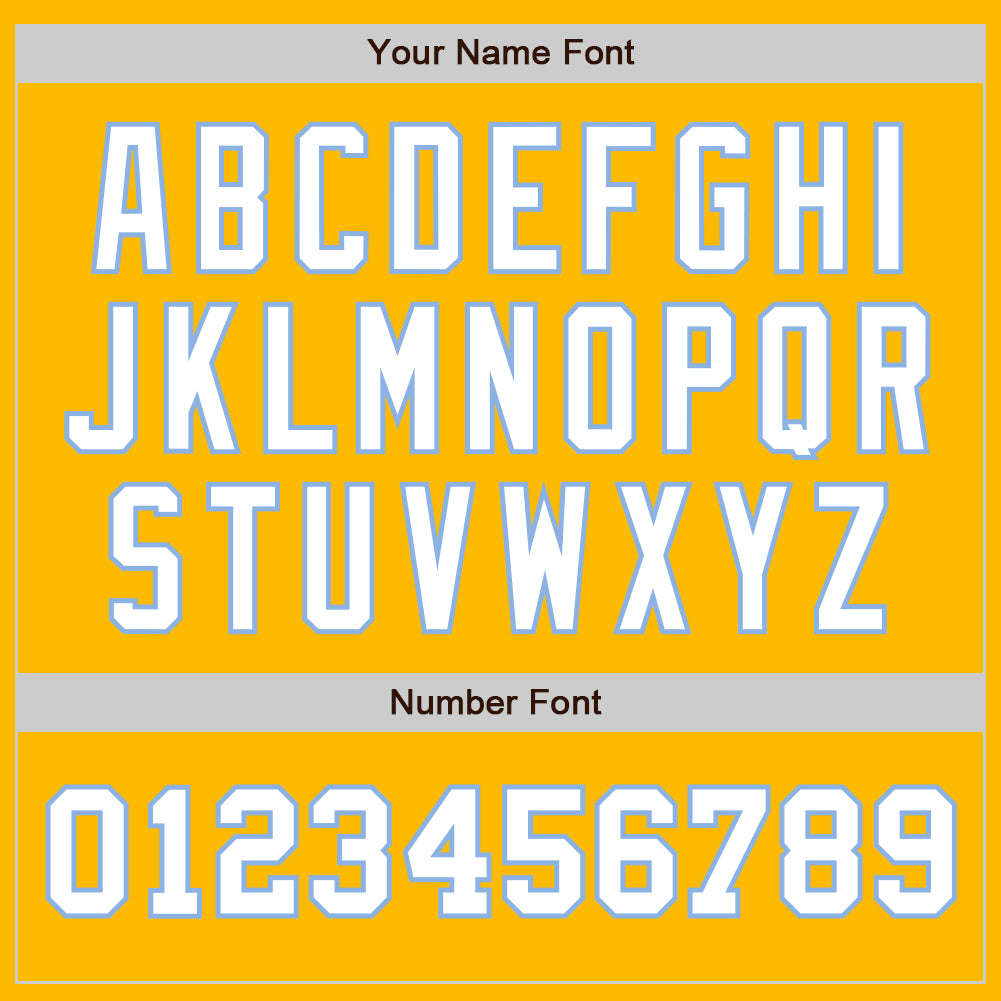 Custom Gold White-Light Blue Authentic Two Tone Baseball Jersey