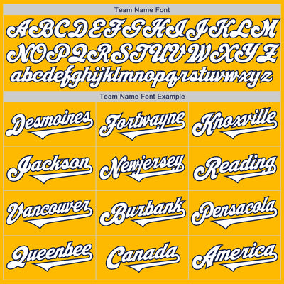 Custom Gold White-Navy Authentic Two Tone Baseball Jersey